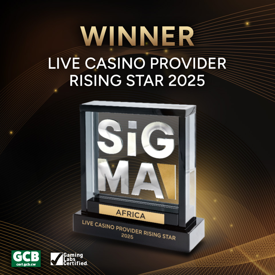 "Live Casino Provider Rising Star" at SiGMA Africa Awards 2025